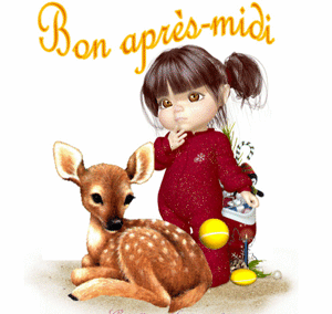 Gif animé bon après-midi biche